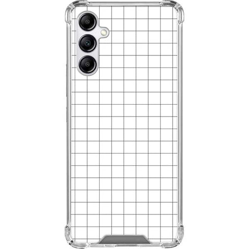White Grid Galaxy A15 5G Clear Case